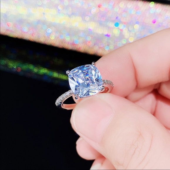 New Women’s 925 Silver Diamond Engagement Ring - Picture 6 of 6